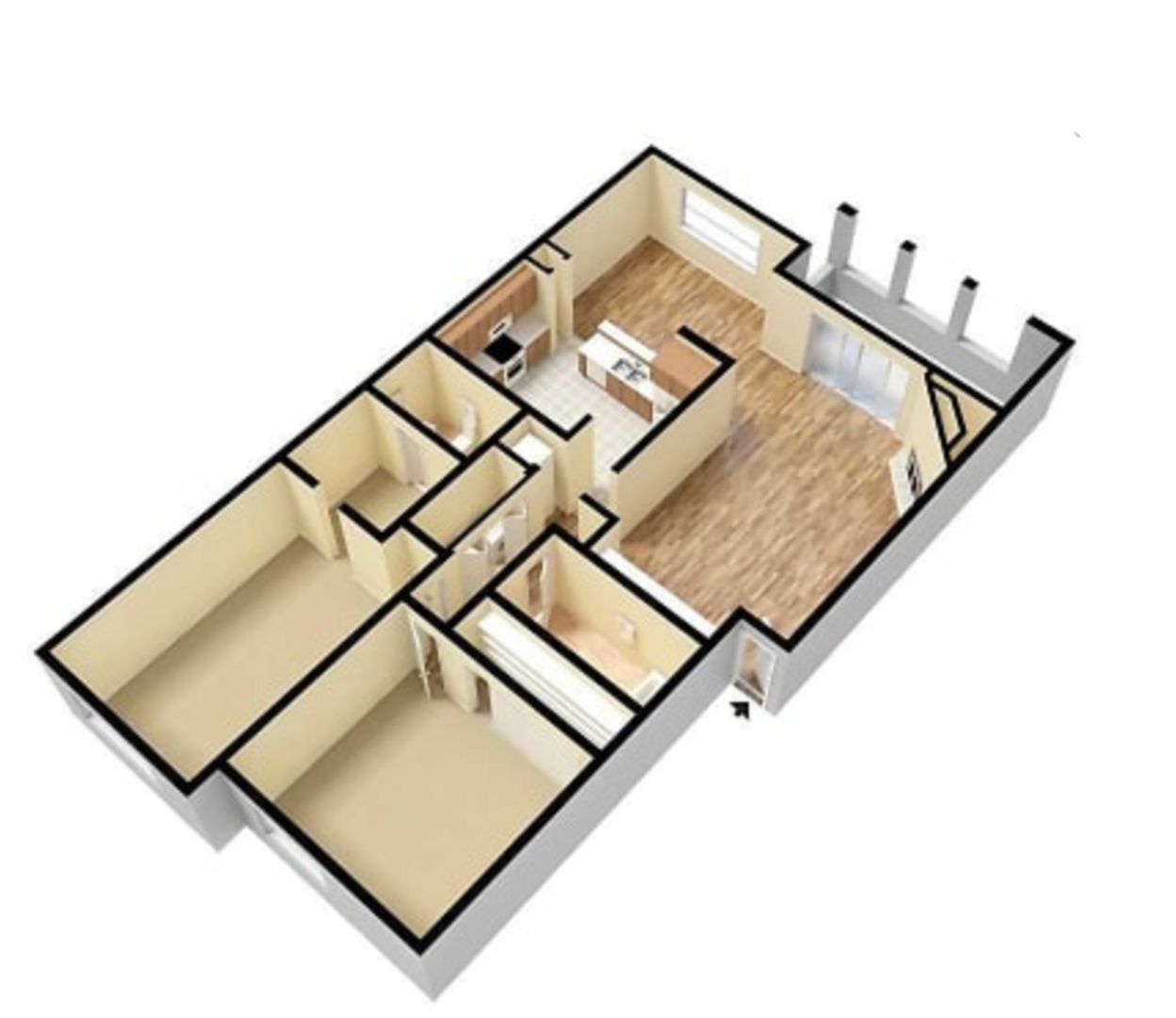 2 Bedroom Apartment – 1 Seasons Pkwy #1835, Norcross, GA 30093