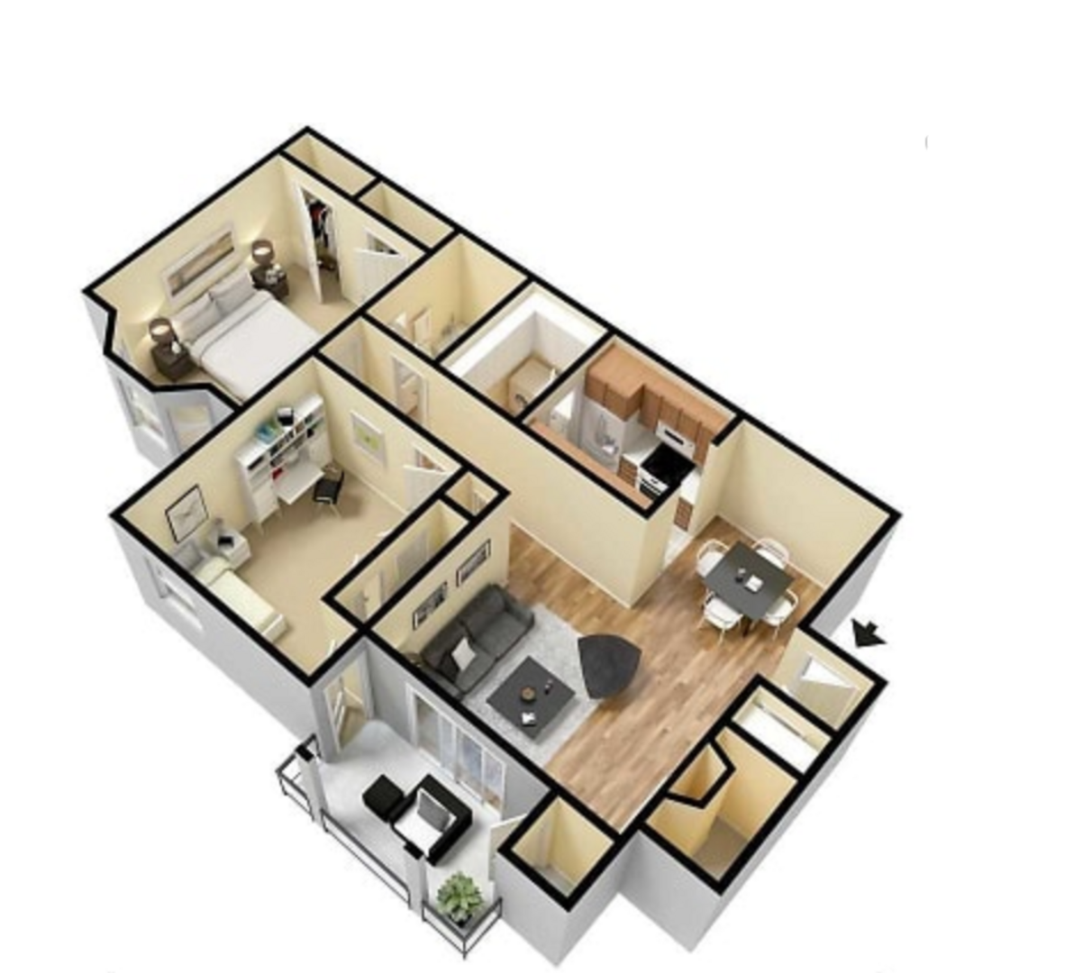 2 Bedroom Apartment – 1247 Adcox Road #905, Stone Mountain, GA 30088