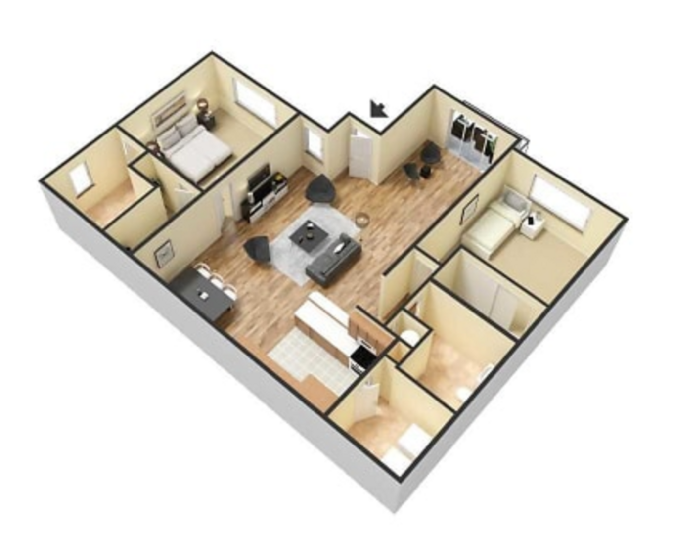 2 Bedroom Apartment – 1110 Garden Walk Blvd #1019, College Park, GA 30349