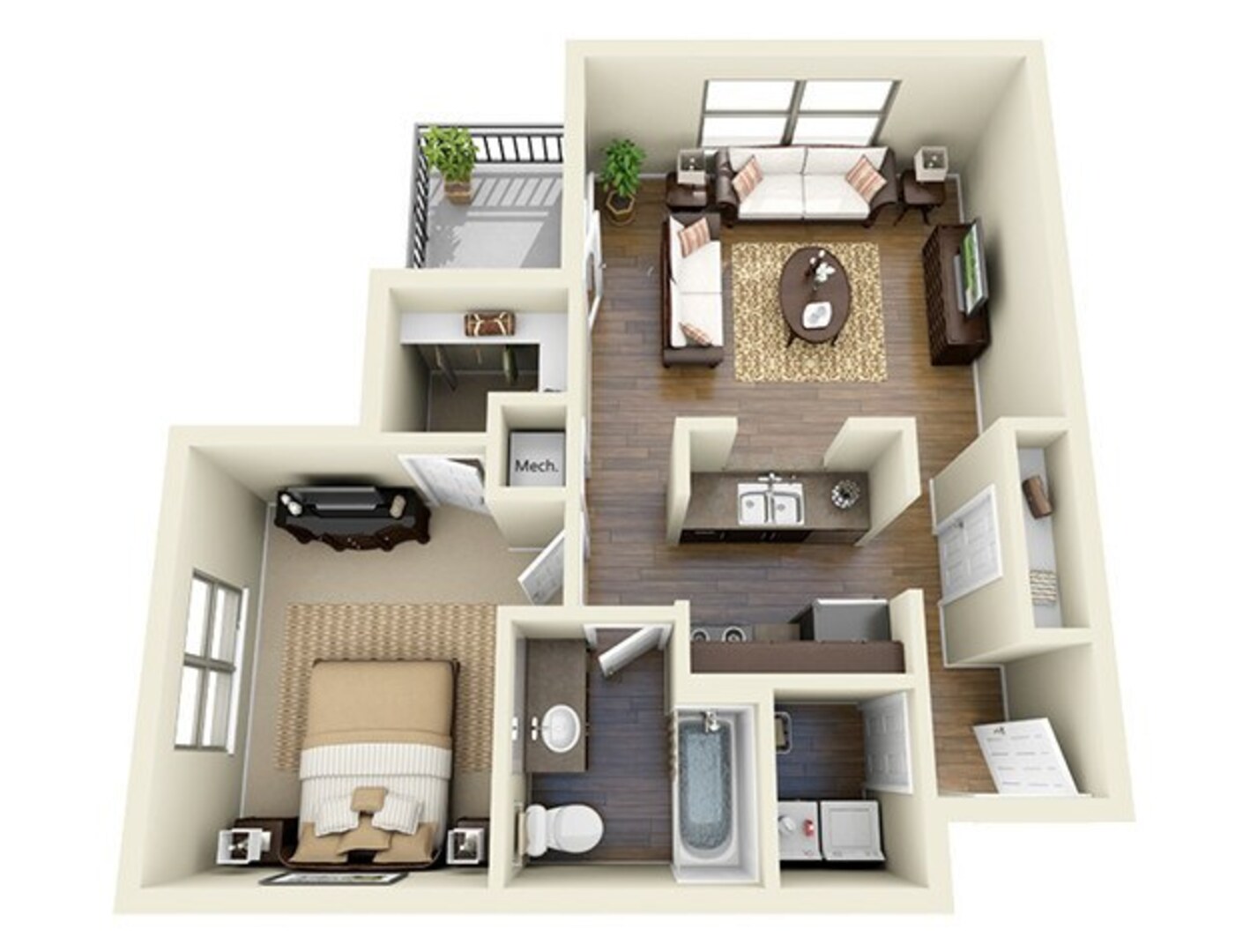 1 Bedroom Apartment – 133 Trinity Ave SW #102-2213, Atlanta, GA 30303