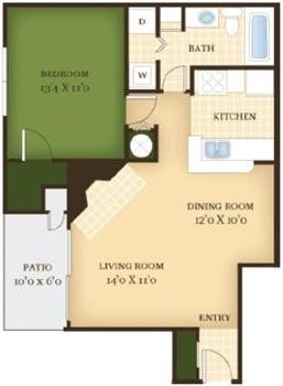 The Oak - Renovated floor plan