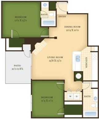 The Dogwood - Renovated floor plan