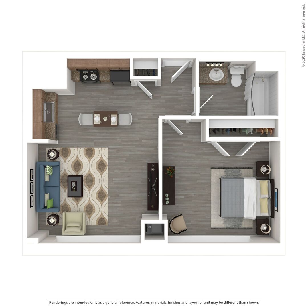 1B floor plan