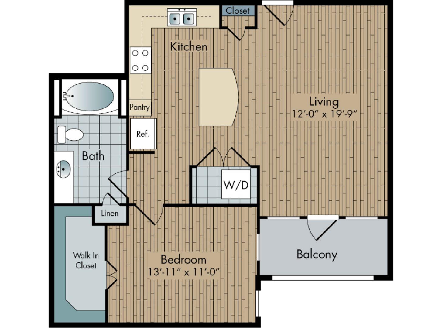 1 Bedroom Apartment – 2111 Austin Street #624, Houston, TX 77002