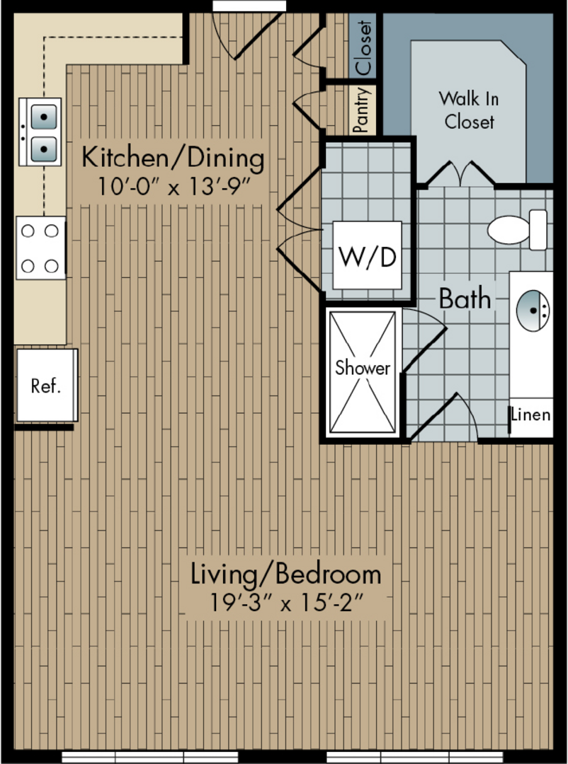 Studio Apartment – 2111 Austin Street #534, Houston, TX 77002