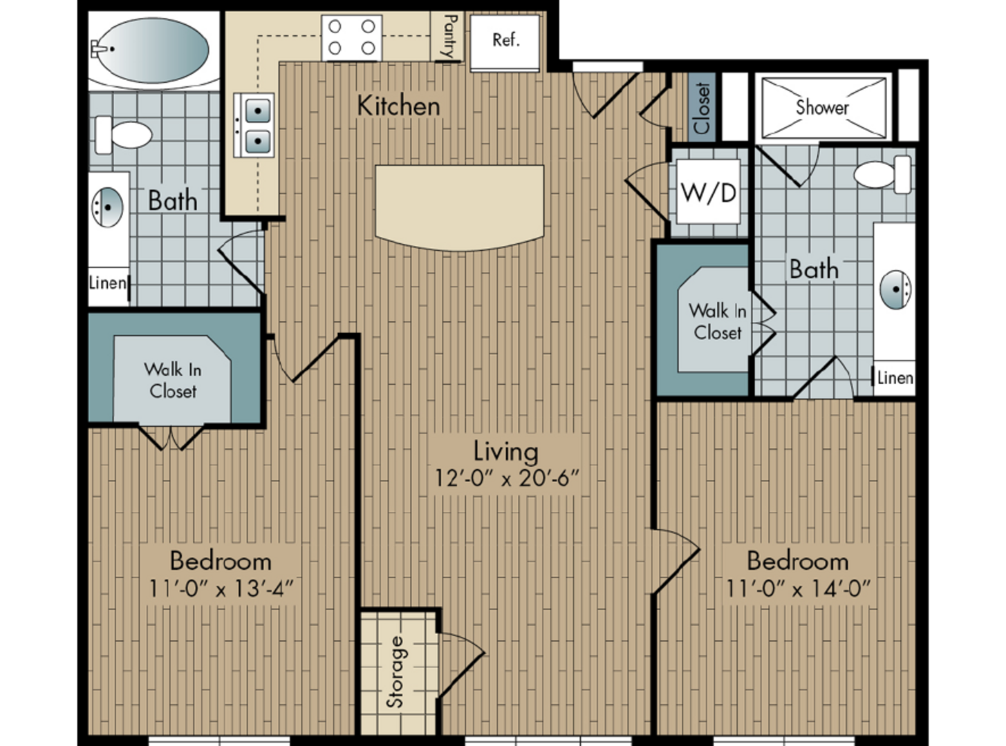 2 Bedroom Apartment – 2111 Austin Street #621, Houston, TX 77002