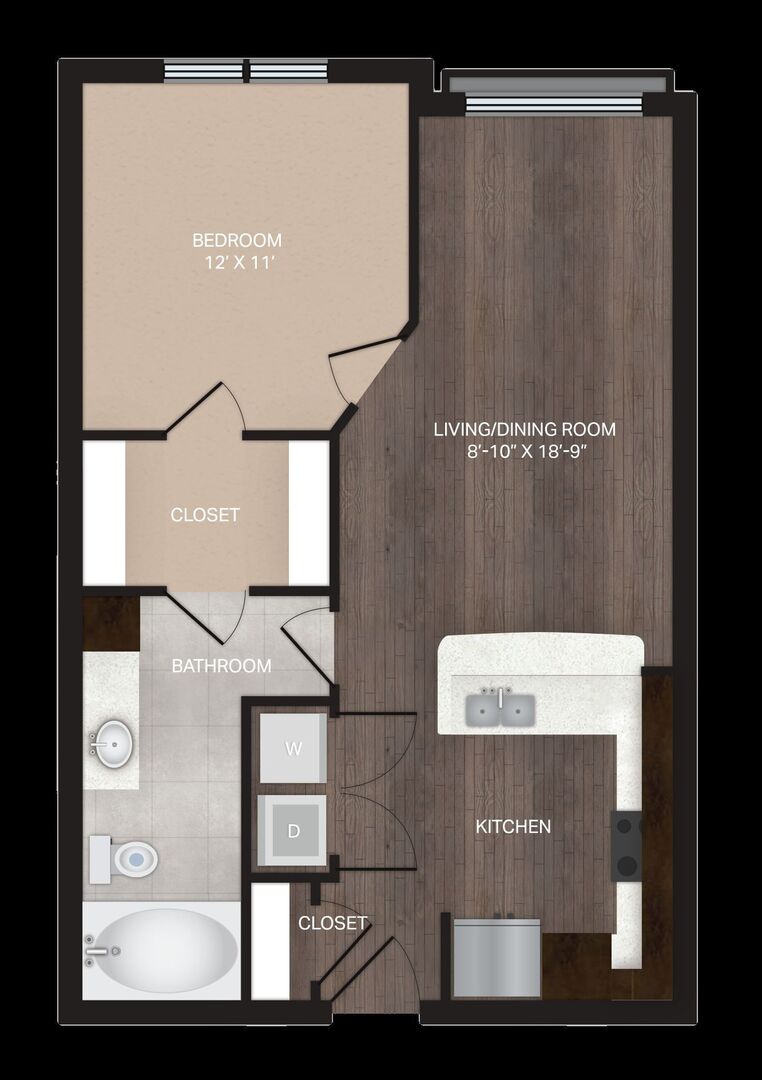 1 Bedroom Apartment – 7600 Kirby Drive #556, Houston, TX 77030