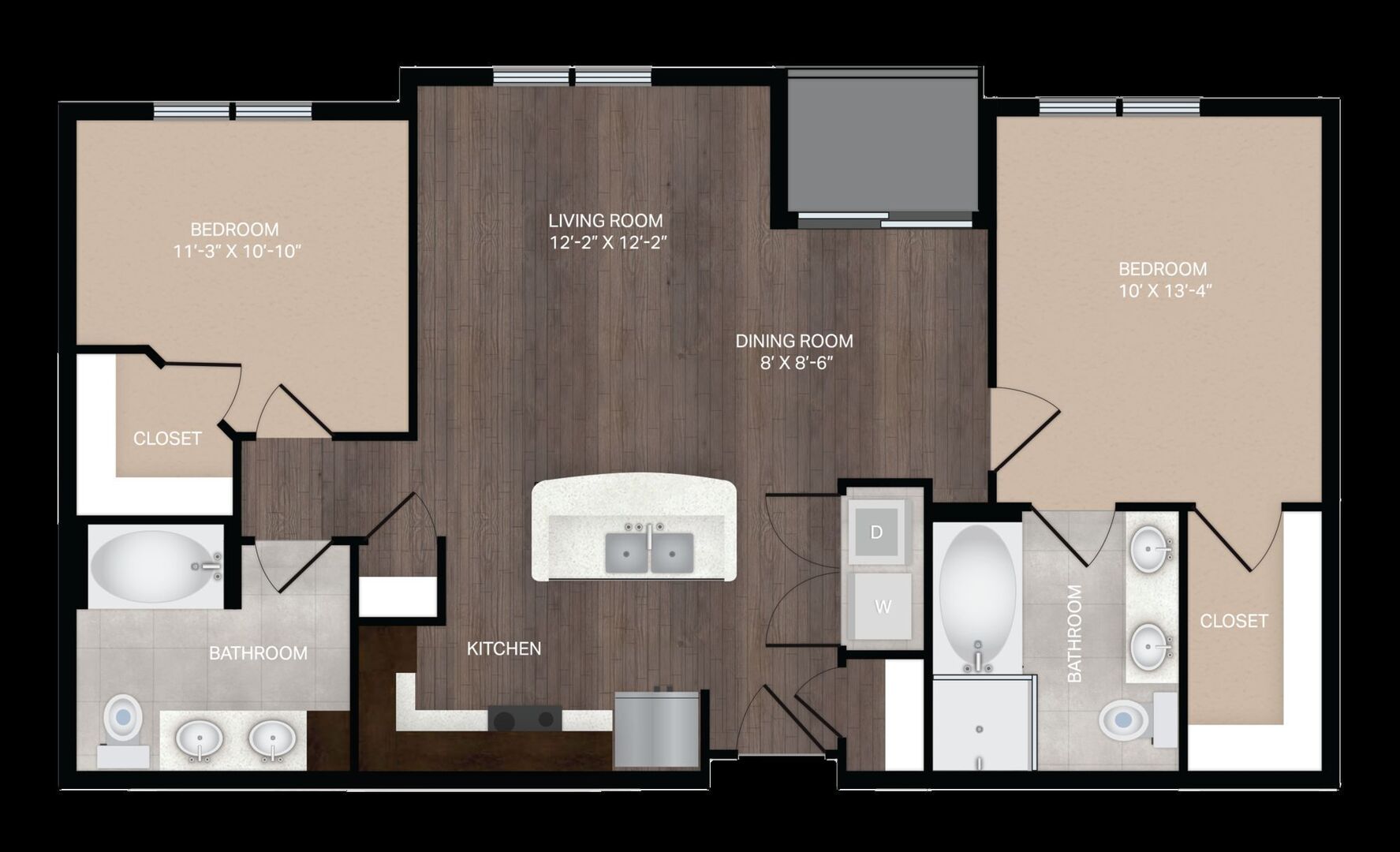 2 Bedroom Apartment – 7600 Kirby Drive #251, Houston, TX 77030