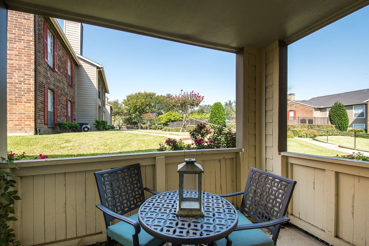 Villas at Waterchase Apartments patio area - Lewisville, TX