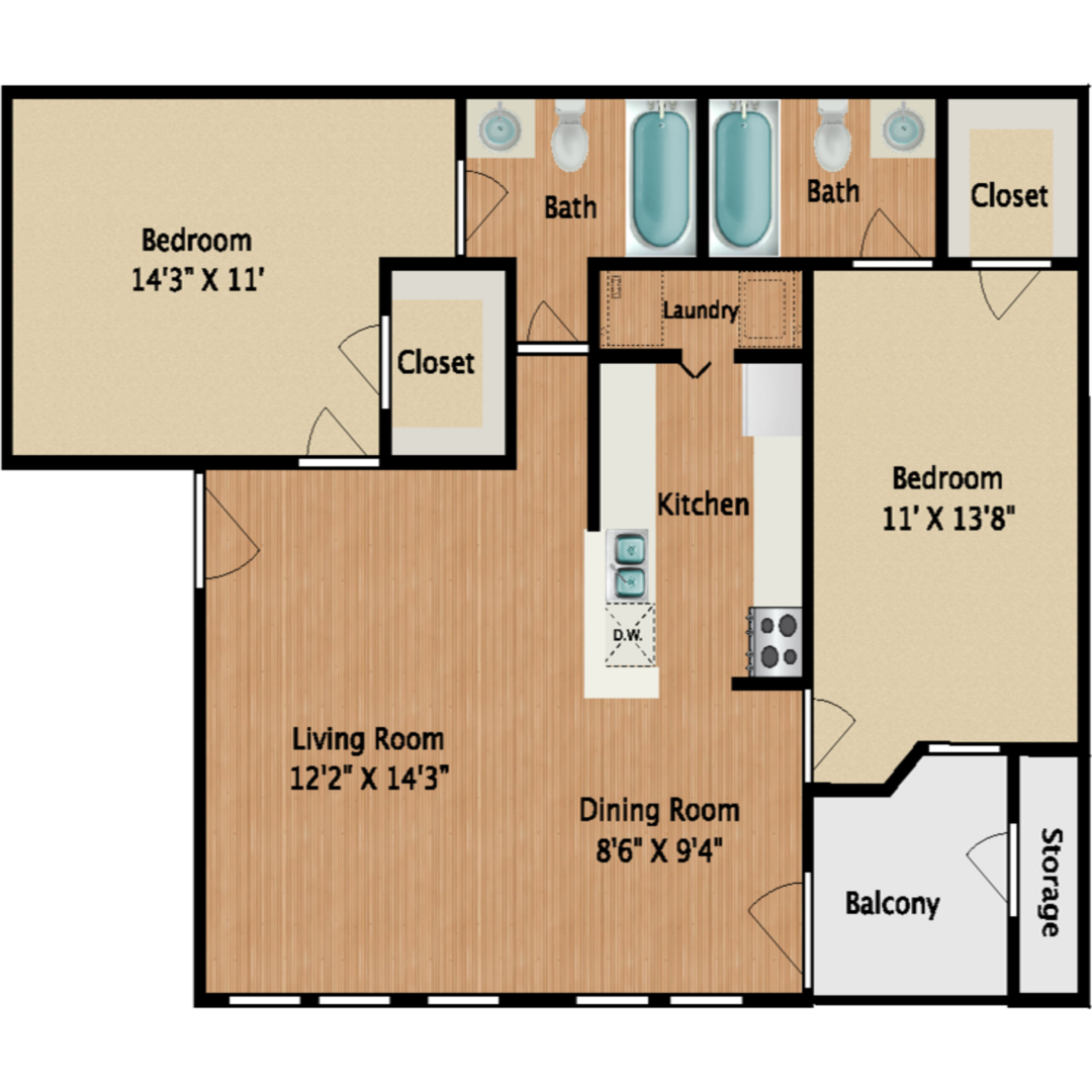 2 Bedroom Apartment – 2751 FM 518 RD E #1215, League City, TX 77573