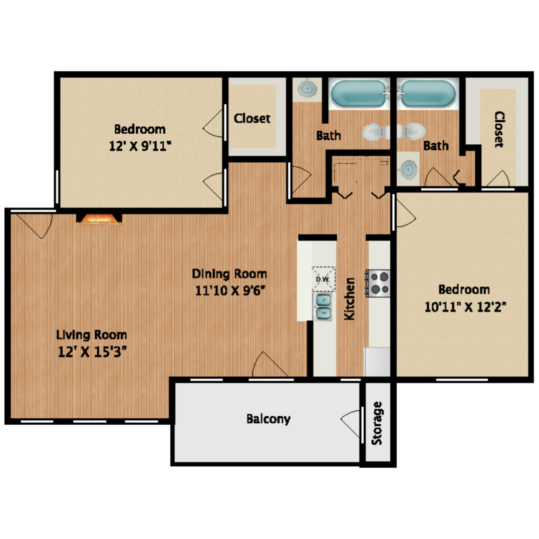 2 Bedroom Apartment – 2751 FM 518 RD E #1305, League City, TX 77573