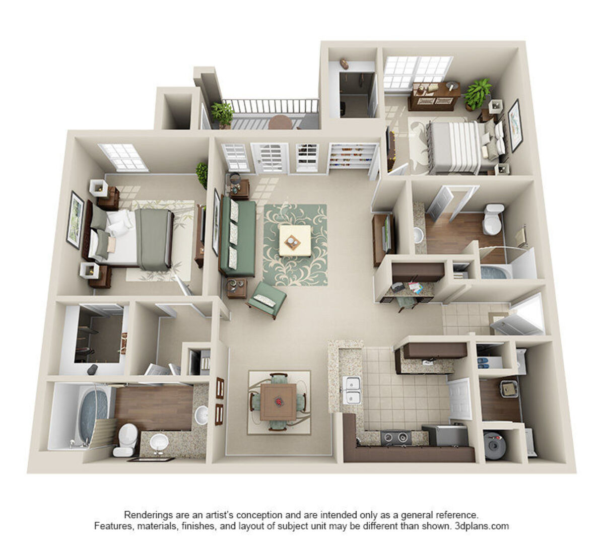 2 Bedroom Apartment – 1395 Buckhead Crossing #4306, Woodstock, GA 30189