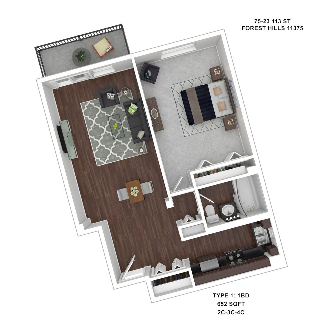 1 Bedroom Apartment – 75-23 113 St #3L, Forest Hills, NY 11375