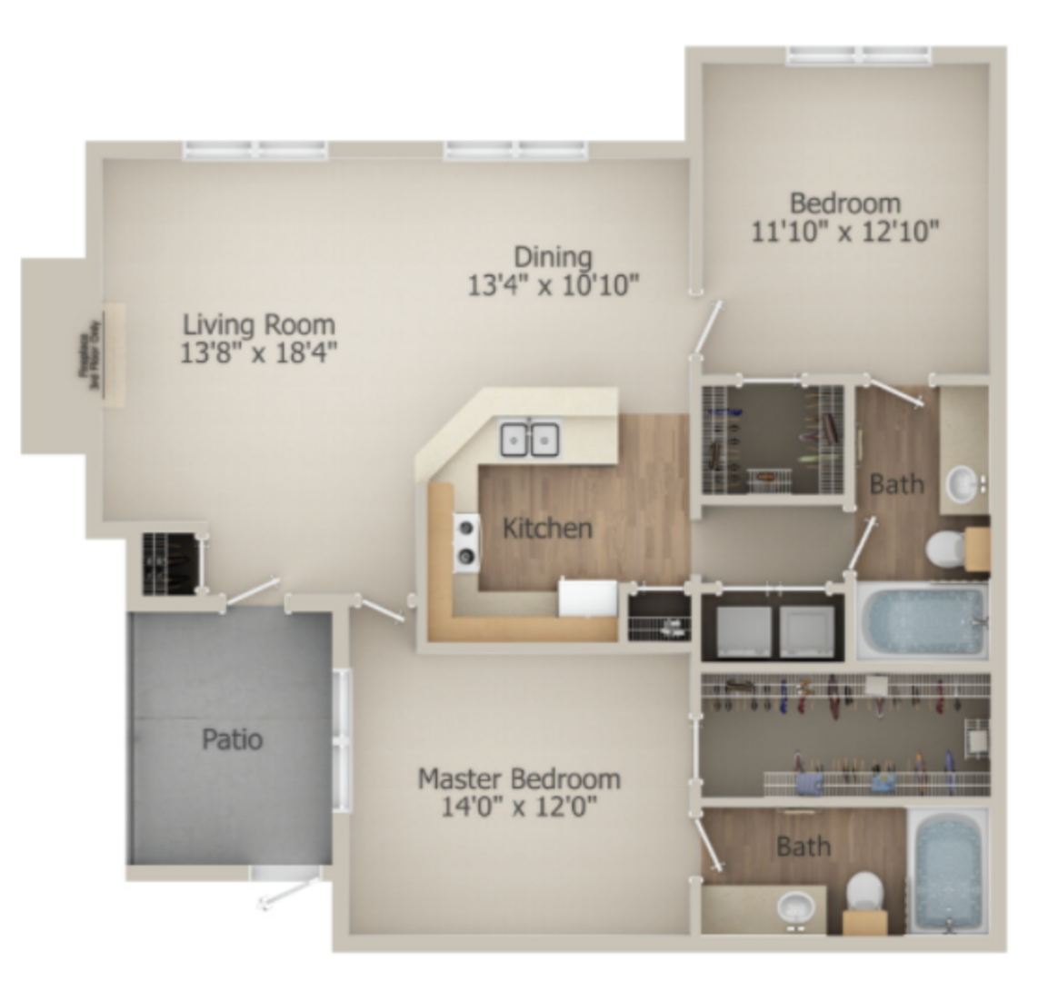 2 Bedroom Apartment – 2255 Eldridge Parkway #1117, Houston, TX 77077