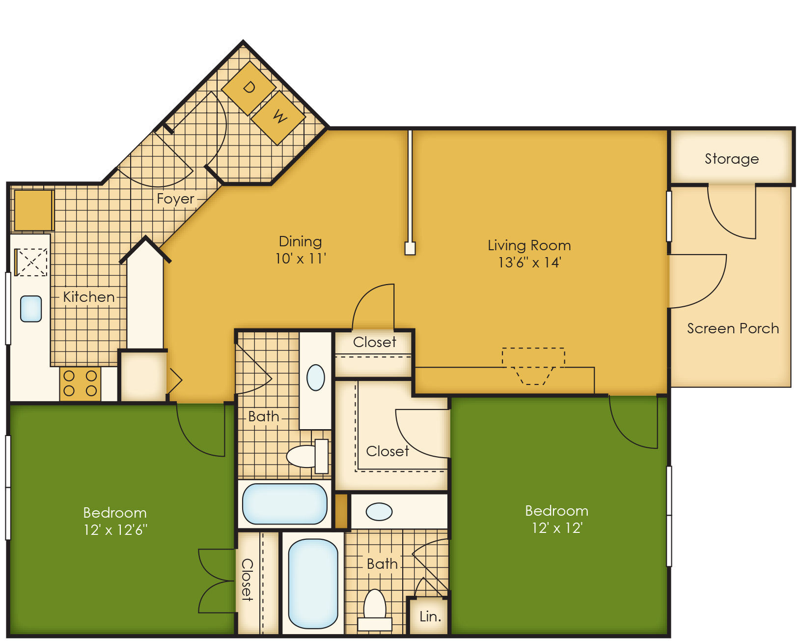 2X2A floor plan