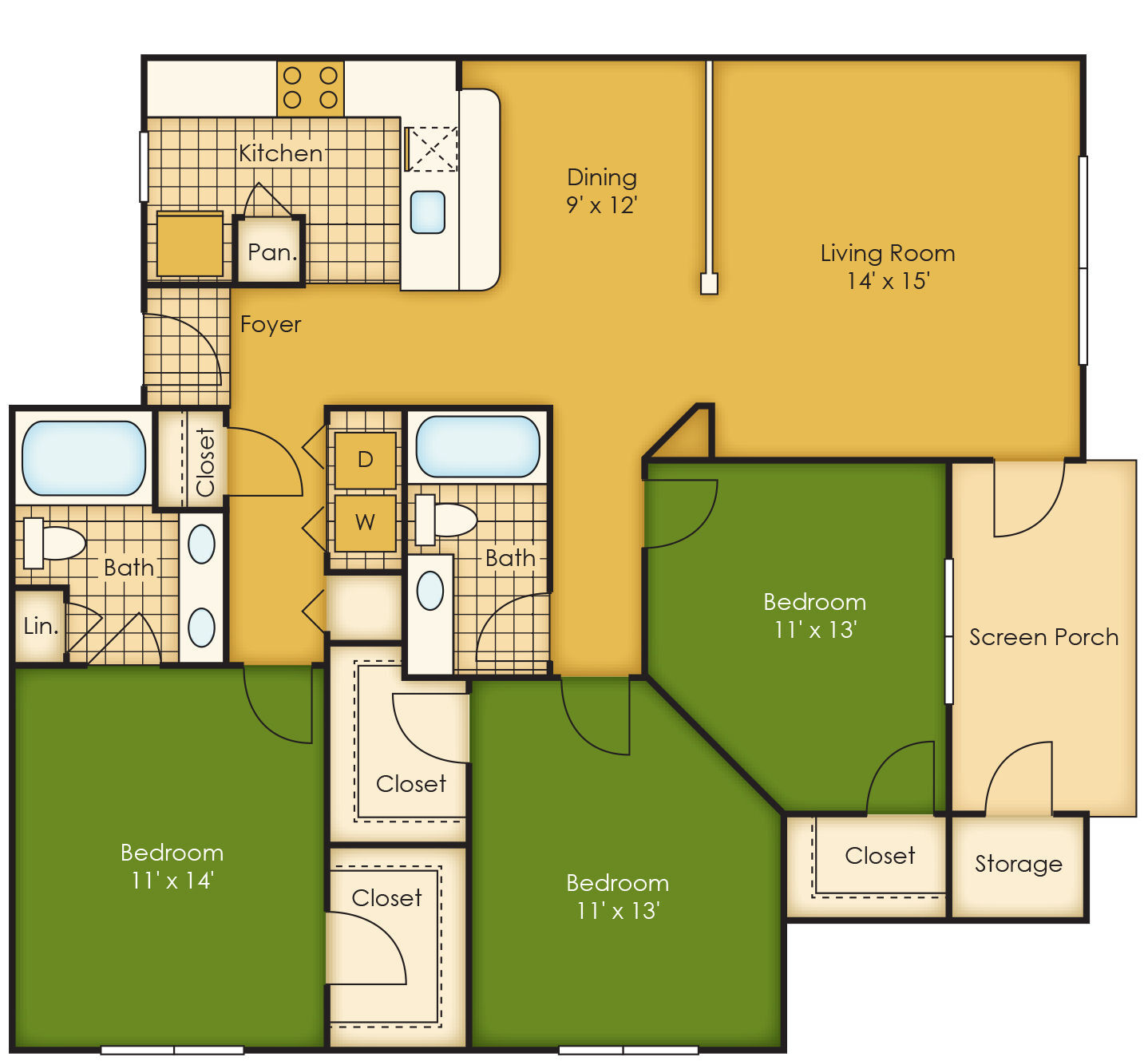 3X2A floor plan