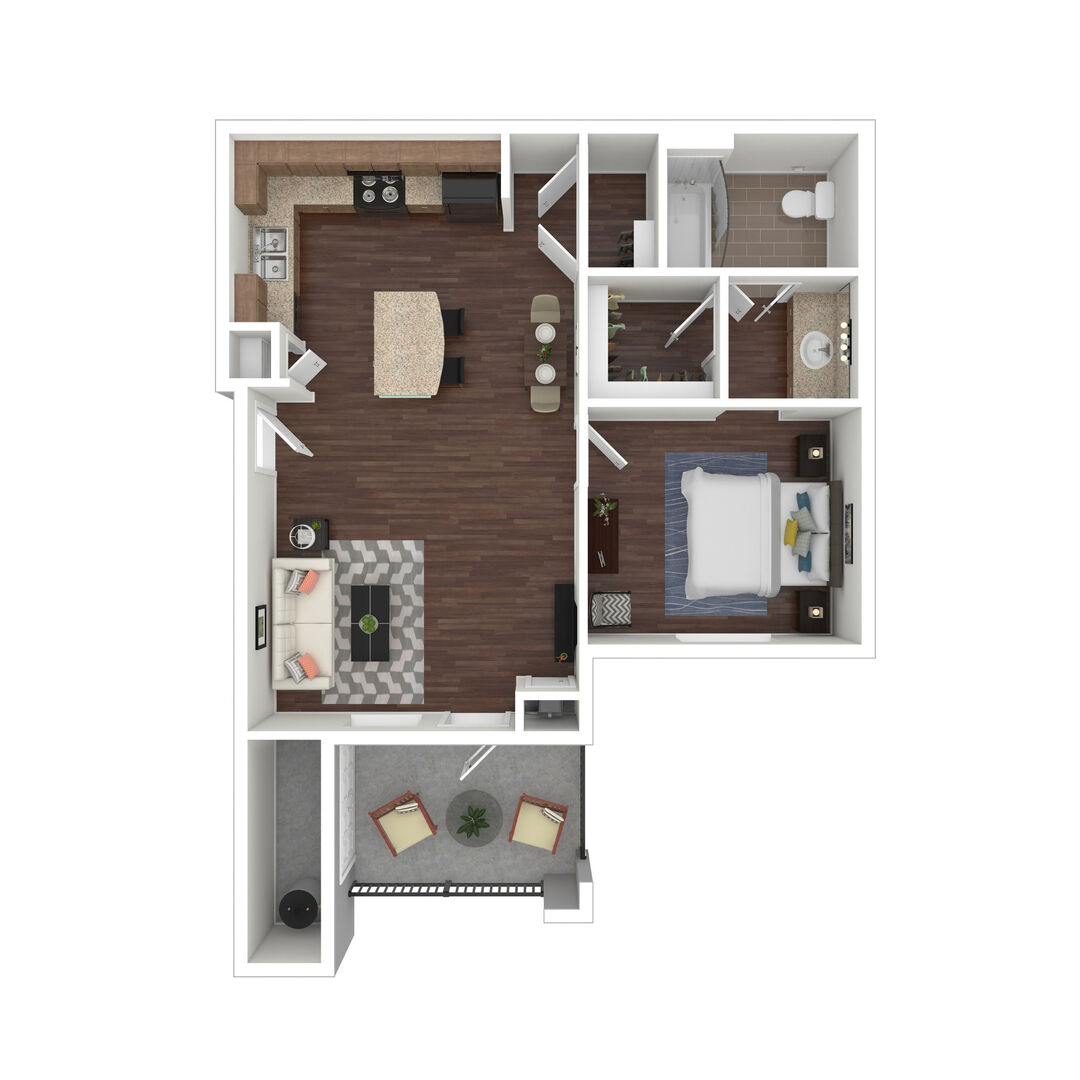 1 Bedroom floor plan