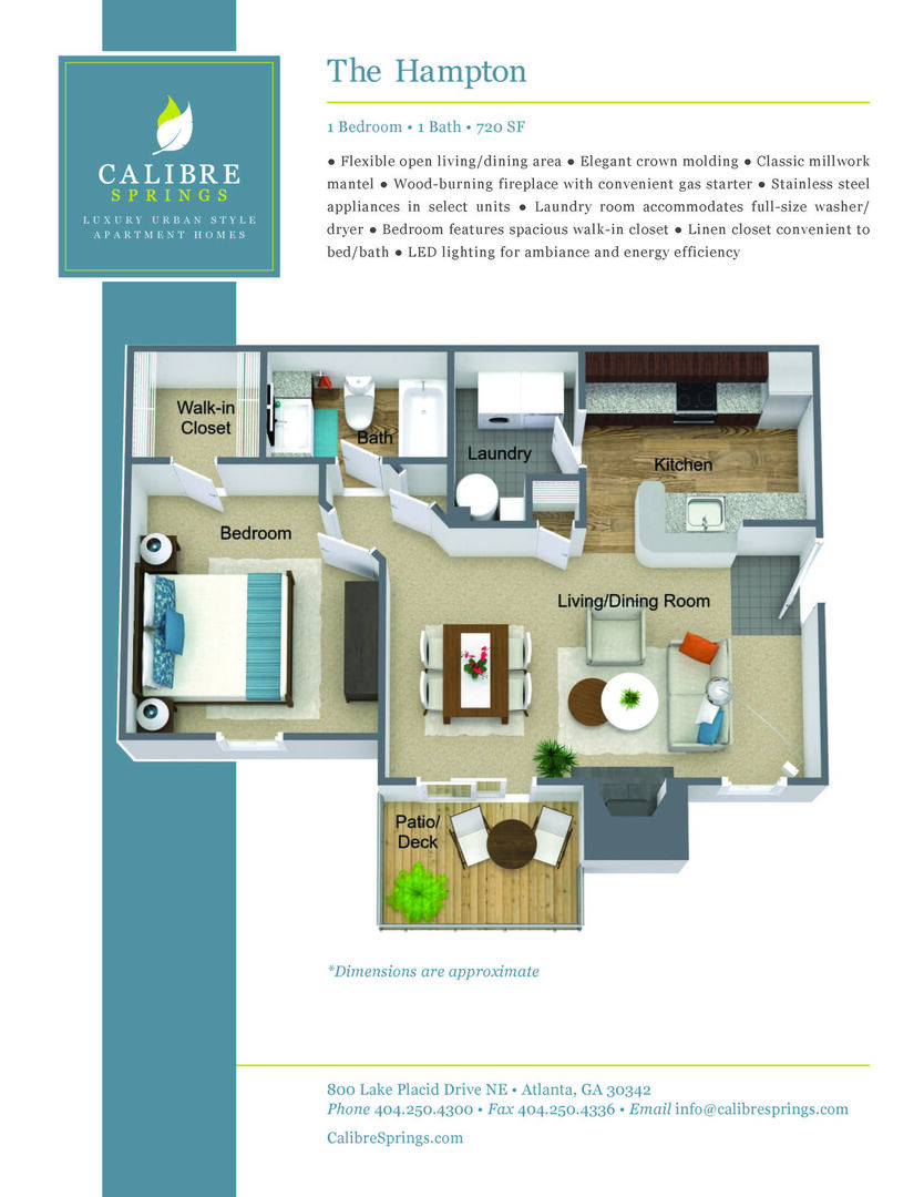 1 Bedroom Apartment – 800 Lake Placid Drive Northeast #0913, Atlanta, GA 30342