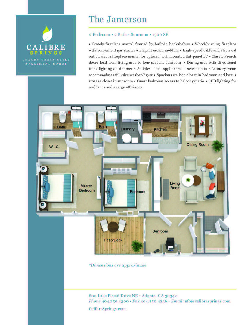2 Bedroom Apartment – 800 Lake Placid Drive Northeast #1015, Atlanta, GA 30342