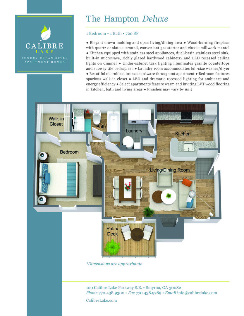 1 Bedroom Apartment – 100 Calibre Lake Pkwy SE #1120, Smyrna, GA 30082